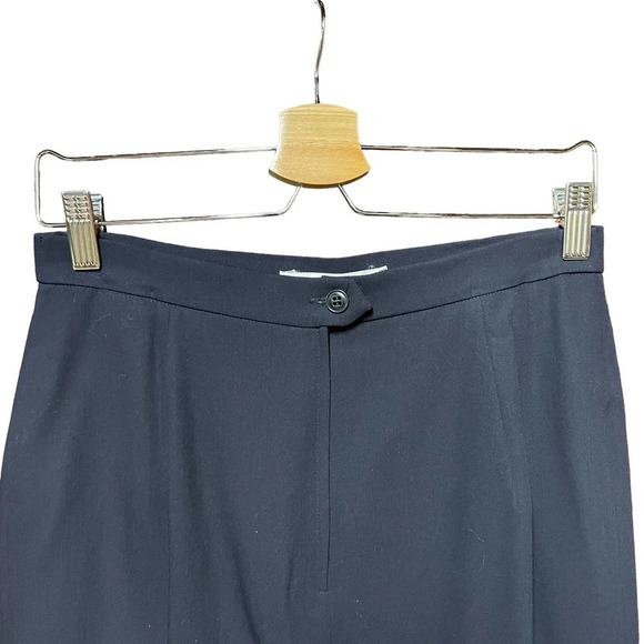 MaxMara Navy Blue Classic Virgin Wool Pencil Skirt Size US 10 - Picture 2 of 6